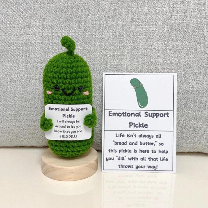 Handmade Crocheted Funny Cucumber And Potato Woolen Expression Gift Set
