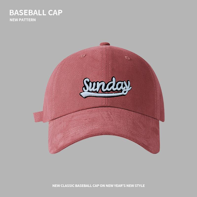 

High quality polished big head letter embroidered baseball cap female casual couple versatile street racket trendy cap male