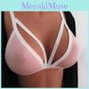 Women Sexy Elastic Strap Patchwork Letters Print Crop Tops Bra Bralette Blouse For Timeless Style