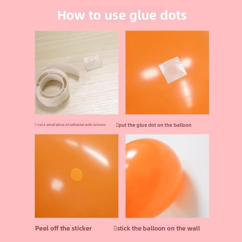 Wedding Celebration, Festival Decoration, Birthday Party, Dot Decoration, Seamless Balloon Stickers, 100-piece Transparent Bag Dot Glue