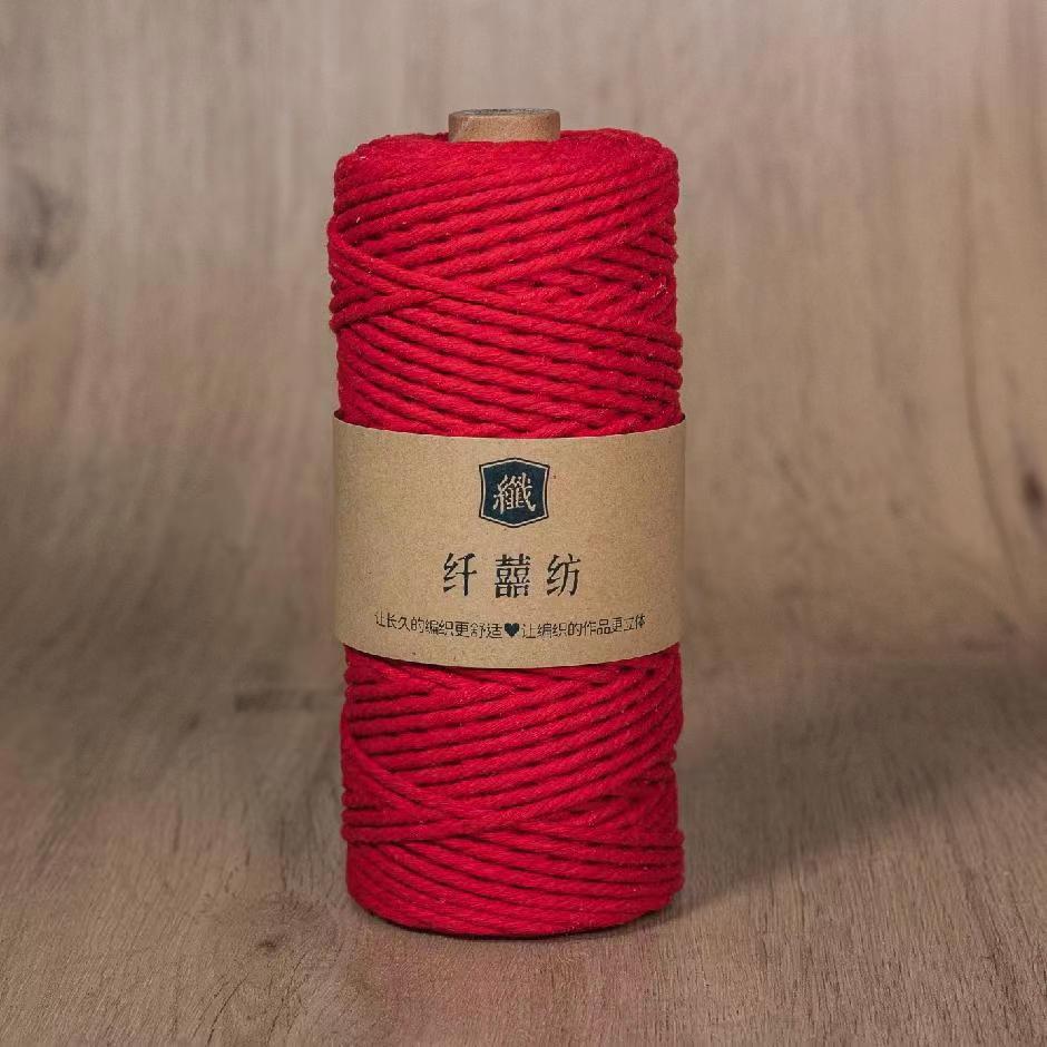 3Mm100M Colored Cotton Rope Thread Handmade Diy Bundled Woven Bag Wound Decorative Thread Tapestry Accessories Material