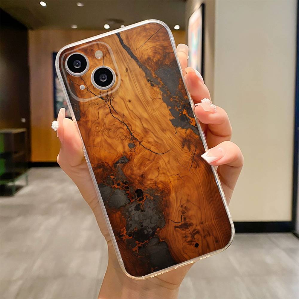 Natural Wood   Phone Case For iPhone 17 16e 16 15 14 13 12 11mini Pro Max X XR XSMAX 8 7 Air Plus Soft Cover