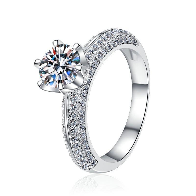 

Женское кольцо с муассанитом цвета D 2 карата, серебро S925, модное обручальное кольцо, обручальное кольцо, подарок для подруги 9