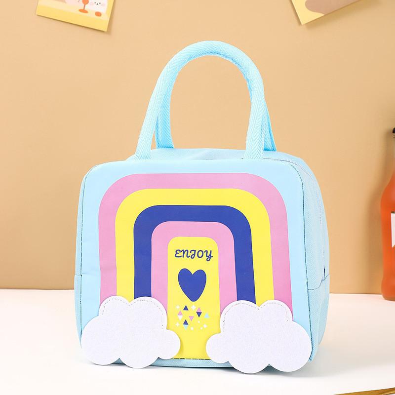 

Lunch Bag Cartoon For Students Thick Aluminum Foil Insulated Lunch Box Storage синій