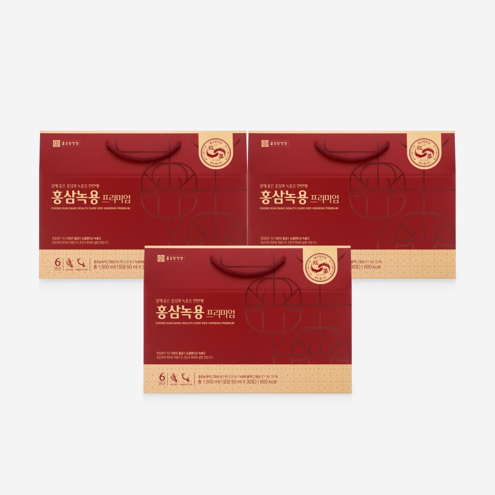 Premium Red Ginseng and Deer Antler Velvet 3 Boxes (90-day supply)