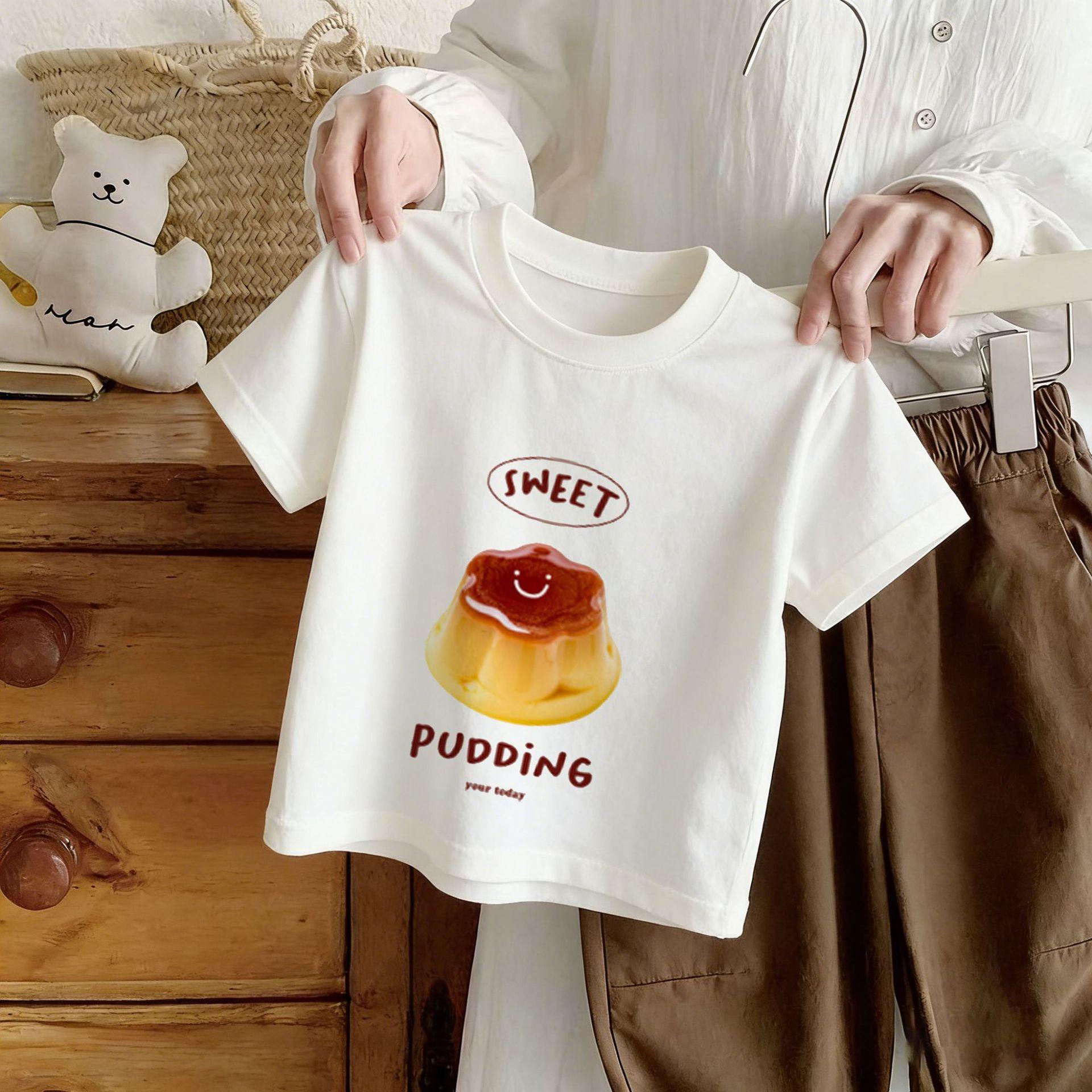 Summer Children S Short-Sleeved T-Shirt Boys And Girls Pure Cotton Children S Clothing Cartoon Printing Year 90cm