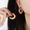 Vintage Ästhetische Ohrringe Mehrfarbige Ohrringe Raffinierte Ohrringe Ohrstecker Geeignet für Modebewusste Frauen Geschenk