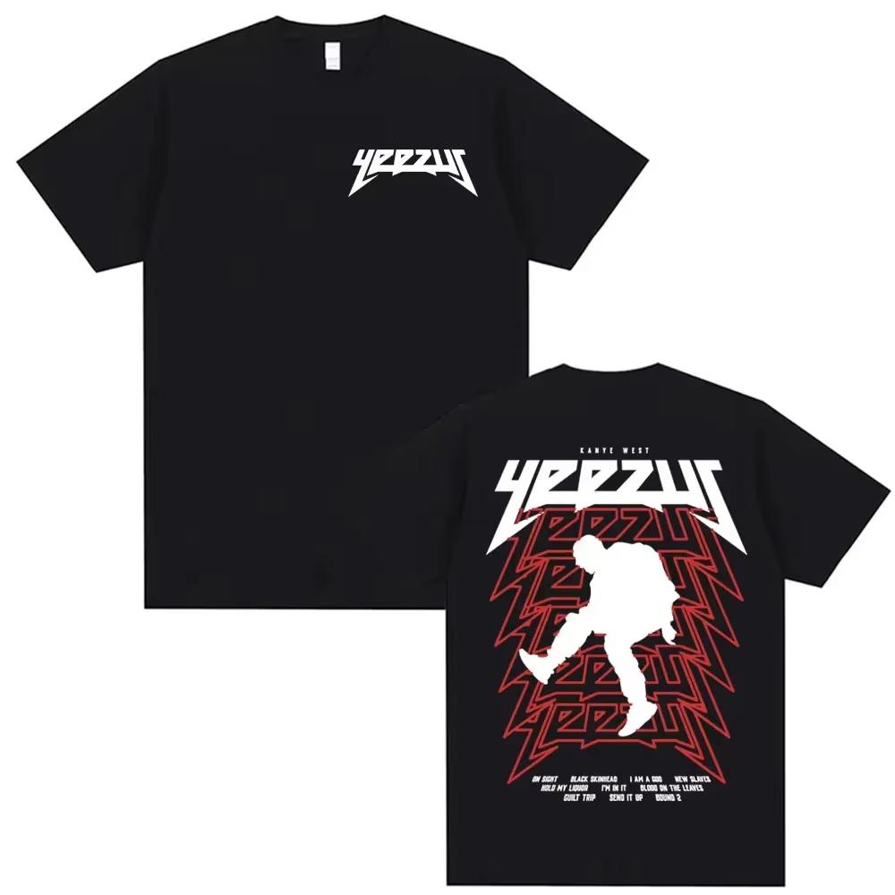 2026 Summer Rapper Kanye West Yeezus Tour Album Merch T Shirt Hip Hop Harajuku Tshirt Suitable For Both Men And Women