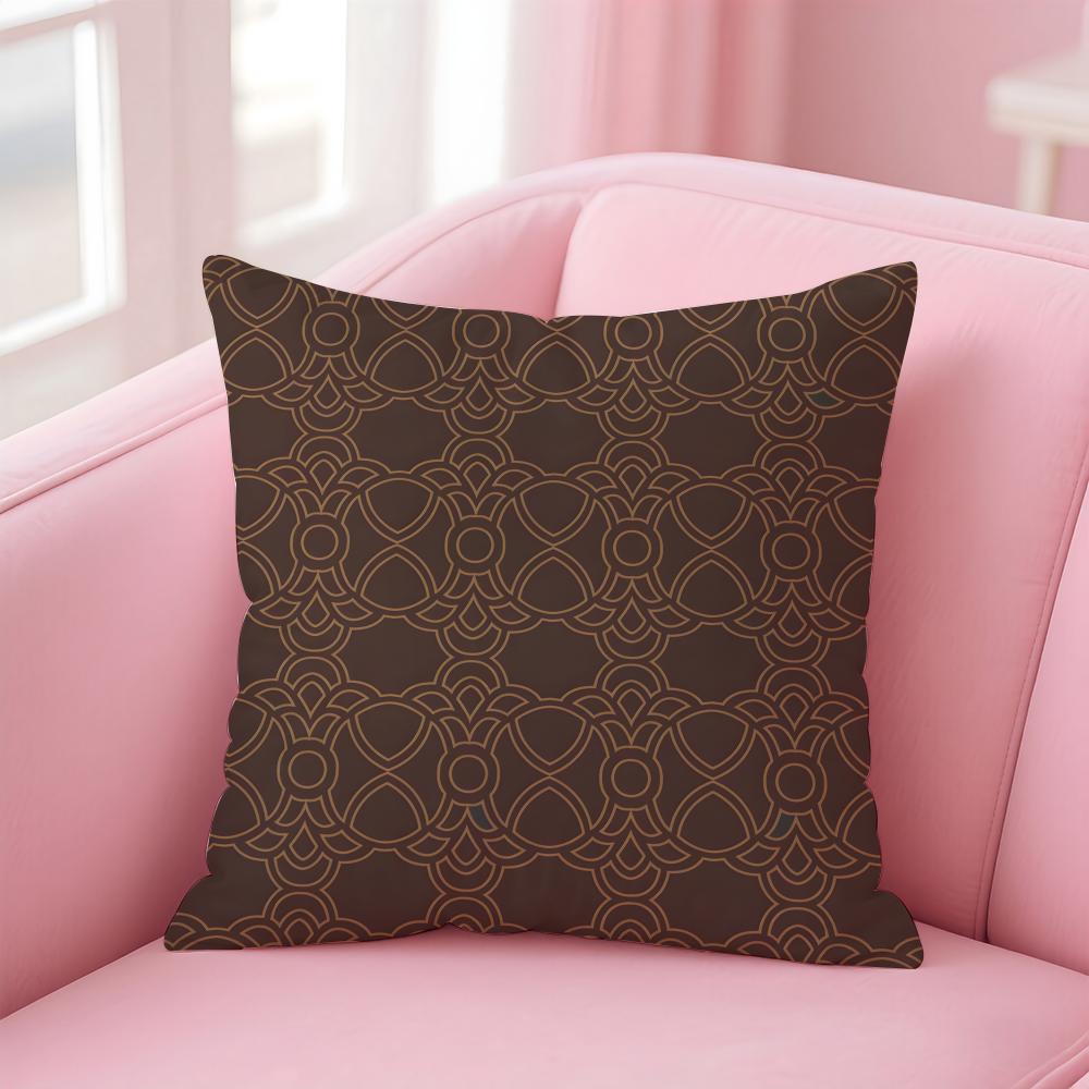 Chinese-Style Copper Coin With Circular Patterns Cushion Cover Linen Cushion Cover Soft Decorative Case For Sofa Home Decor