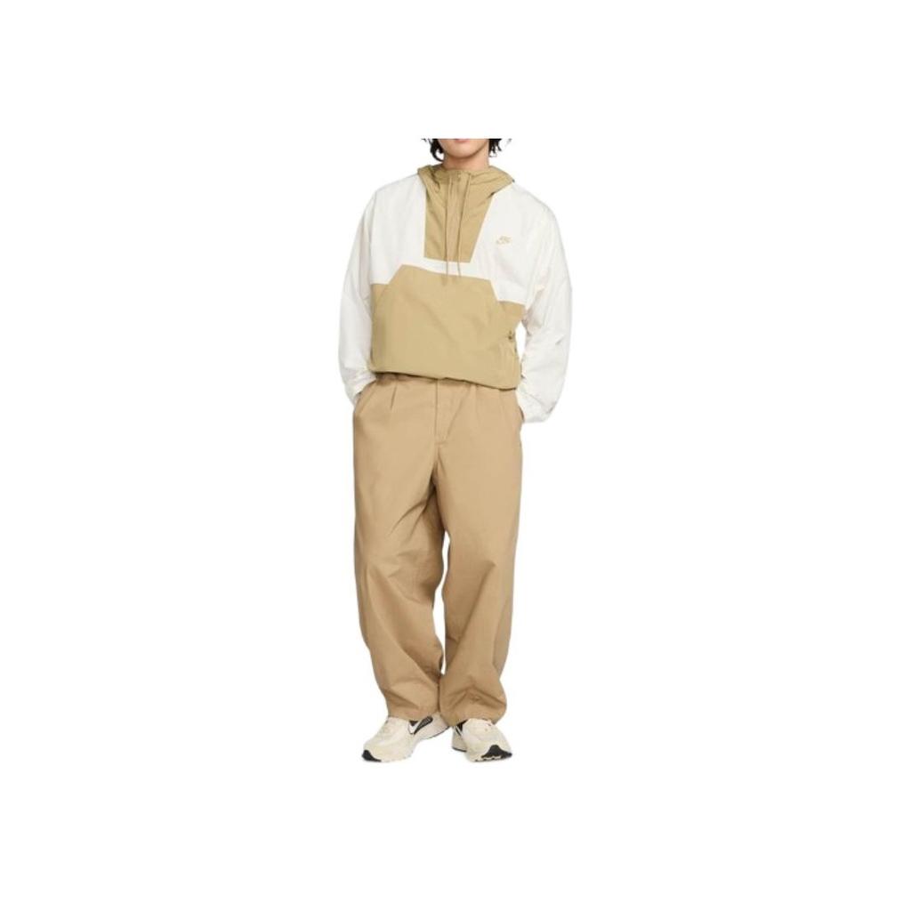 Nike Logo Embroidered Straight Leg Loose Fit Casual Pants Men Bottoms Beige HJ1974-297