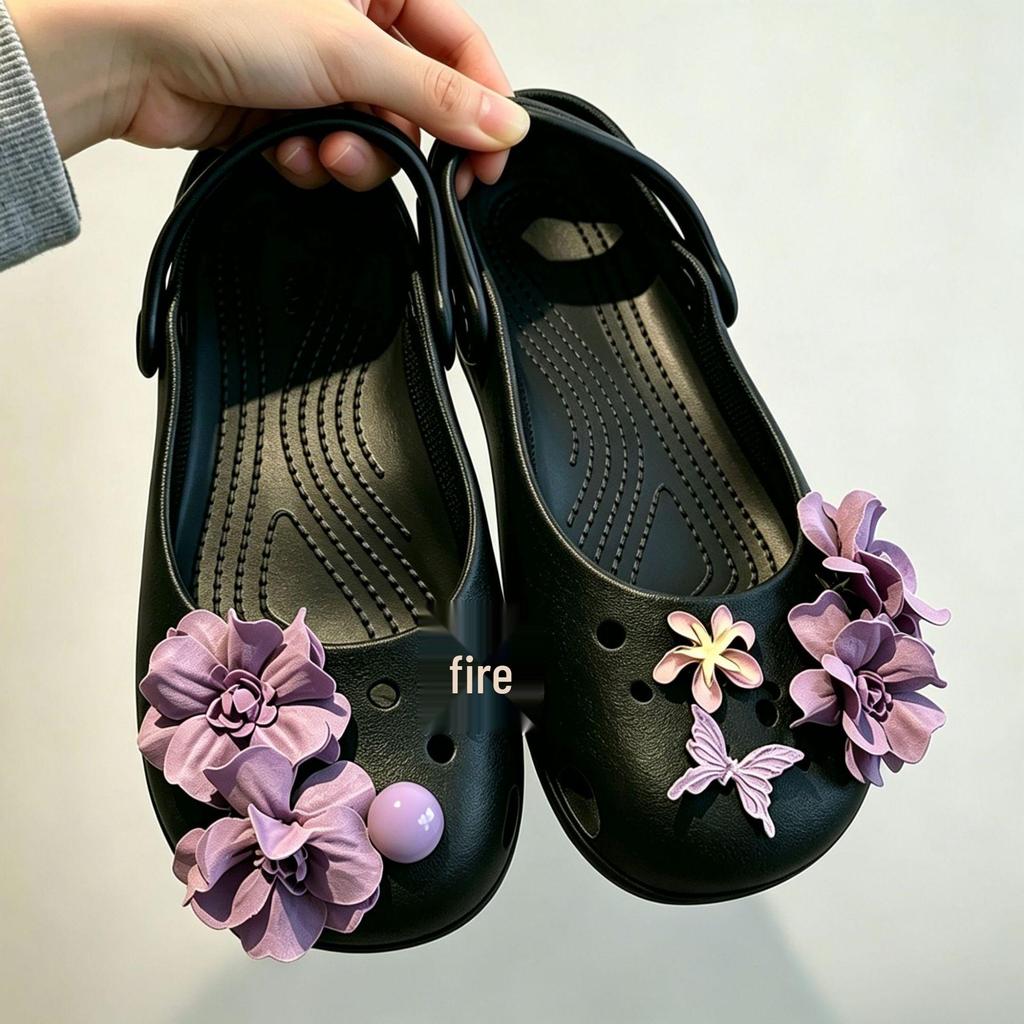 Bowknot High-End Ballet Shoe Flower Buckle - Detachable Mary Jane Accessory
