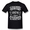 50th Birthday Vintage Legends Born In 1974 50 Years Old T Shirt Streetwear Short Sleeve Gifts Summer Style Tshirt Mens Clothing