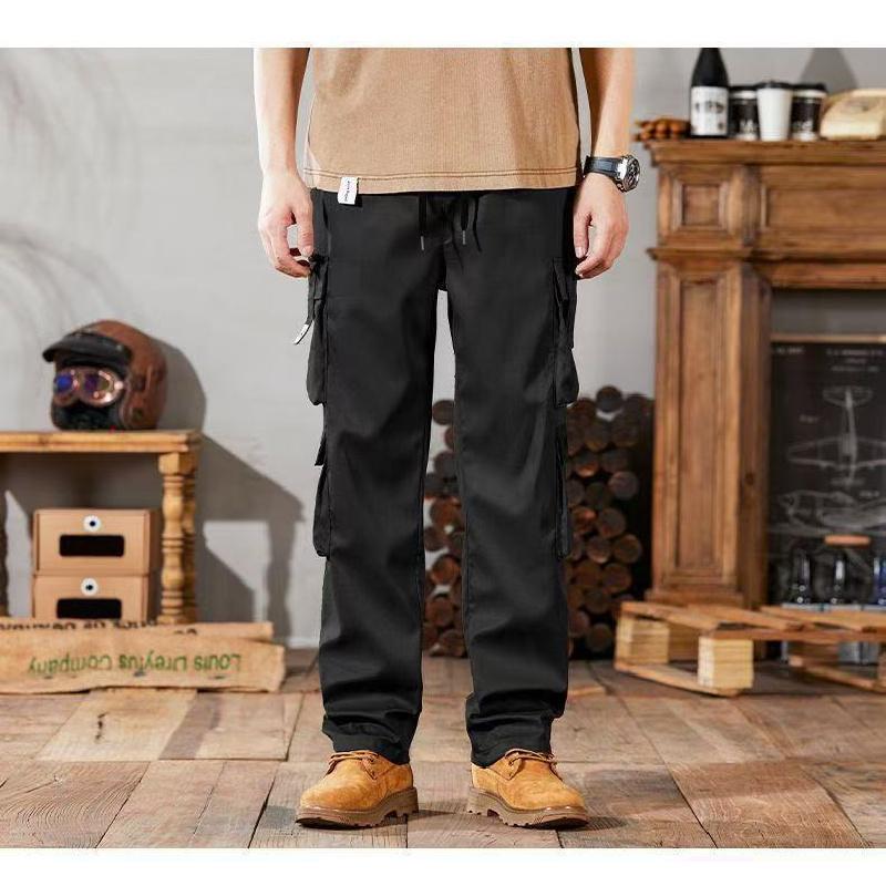 2026 New Men's Sports Casual Pants Loose Multi-Pocket Straight Cargo Pants