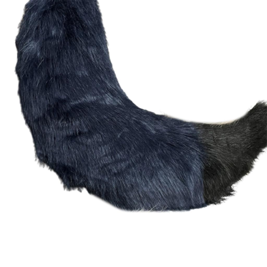 Wolf Ear Headband Tail Girls Cosplay Accessories Beast Ears Blue Fursuit Masquerade Halloween Cosplay Party