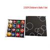 Children's Mini Billiard Ball Set - Free Shipping, Three Sizes, Multi-Colored & Black Balls, Perfect for Home Tables