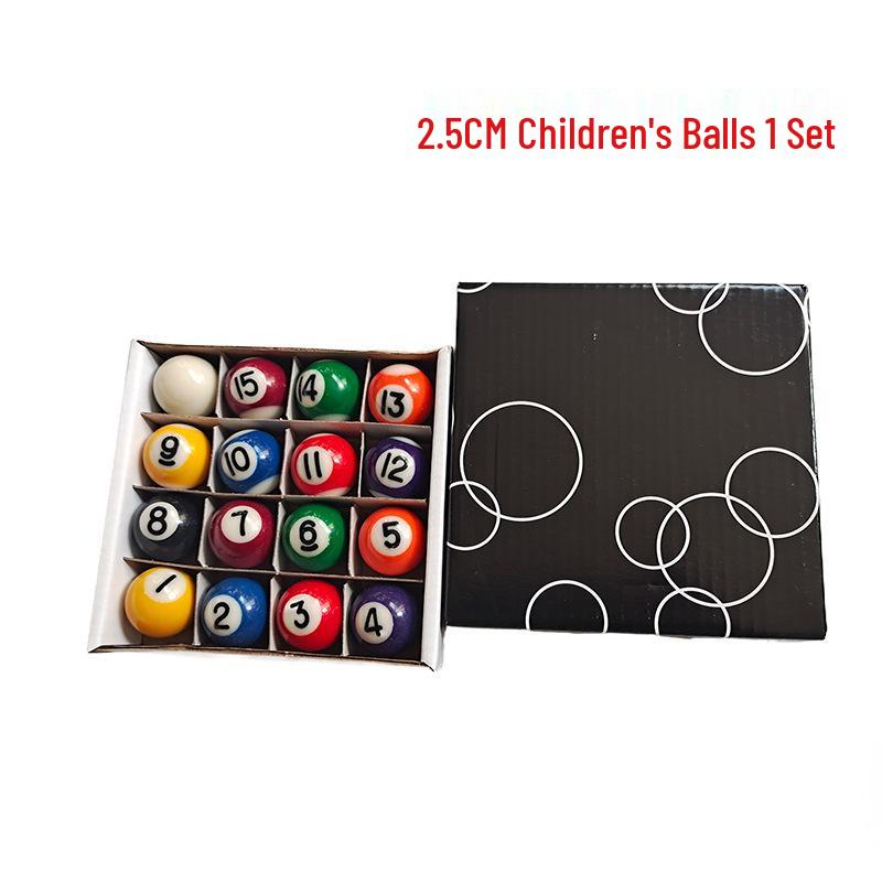 Children's Mini Billiard Ball Set - Free Shipping, Three Sizes, Multi-Colored & Black Balls, Perfect for Home Tables
