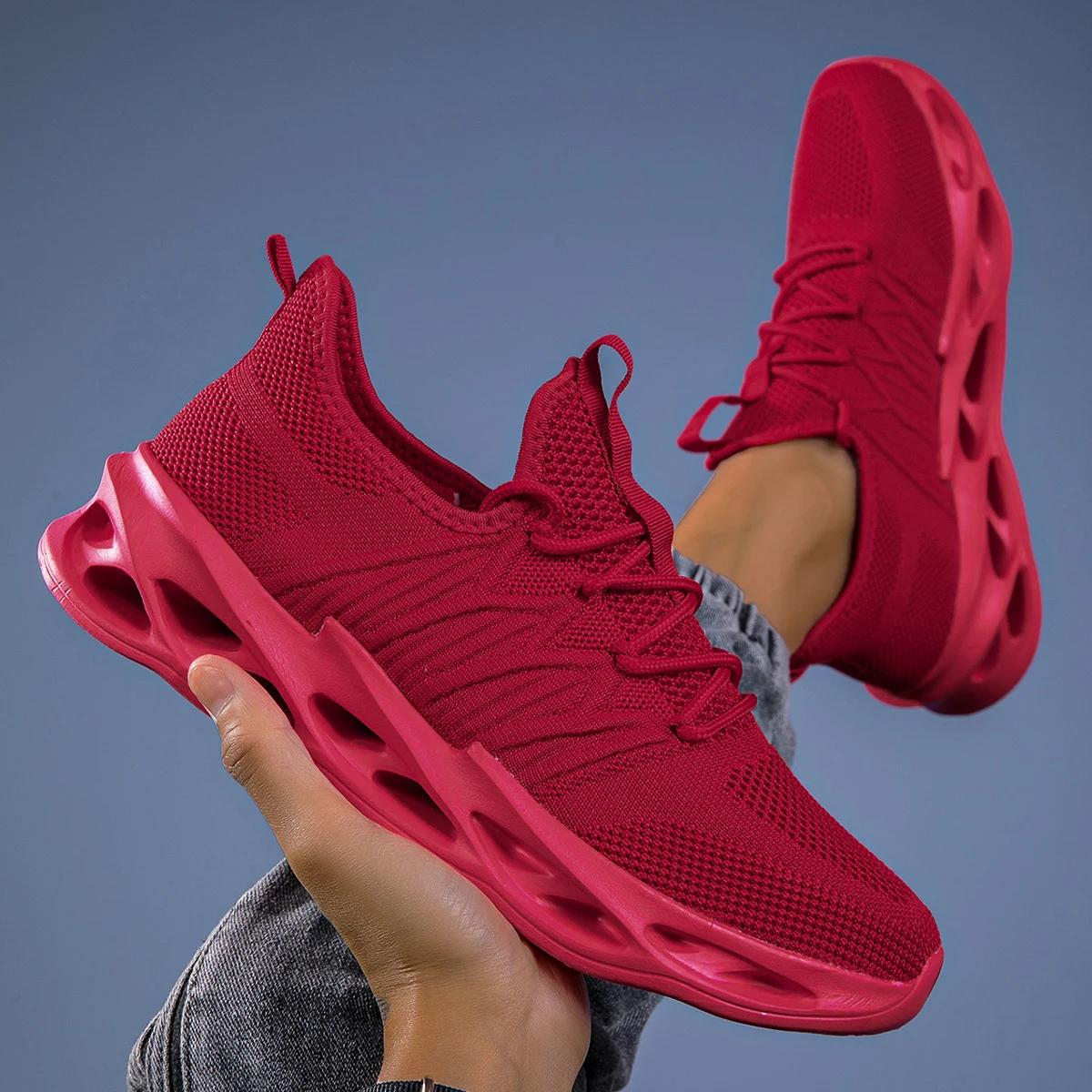 

Luxury Men s Sneakers Summer Lightweight Men shoe Mesh Breathable Shoes for Men Outdoor Platform Running Shoes Tenis Masculino 36 красный