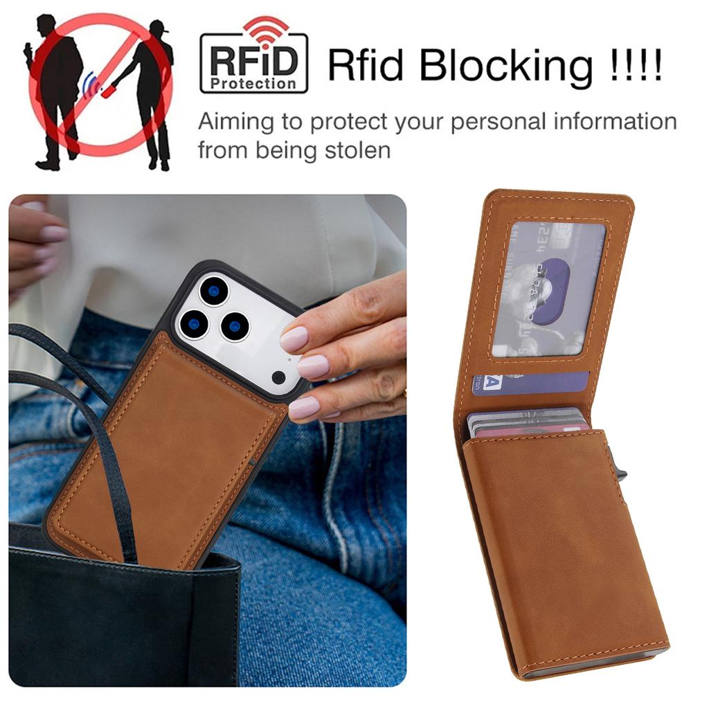 2 in 1 Detachable Magnetic Leather Wallet Card Solt Phone Case For iPhone 17 Pro Max 16 Plus 15 14 13 Kickstand RFID Bag Cover