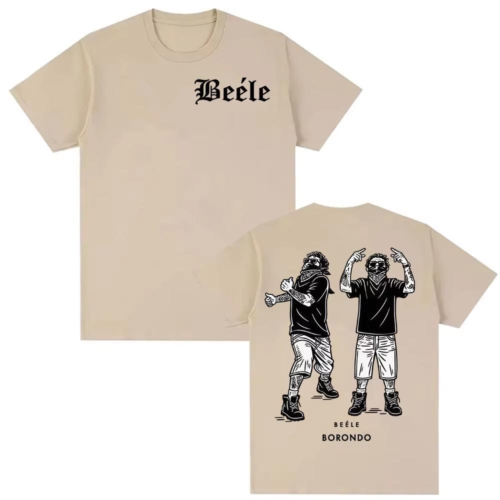 

Rapper Beele Borondo Tour Mens and Womens Retro Fashion Classic Y2k 2026 Spring summer new Fashion Print Pure Cotton Tshirt 2XL