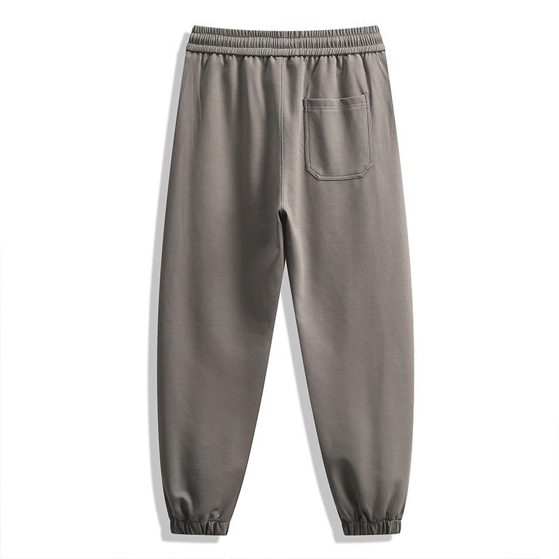 Spring and Autumn New Casual Sweatpants Loose Simple Fashion Men's Leggings Sweatpants Versatile Green and Young Solid Color Men's Clothing