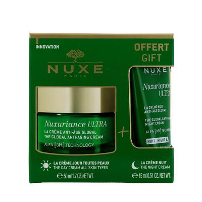 Set Nuxe: Nuxuriance Ultra, Anti-Aging, Creme, Für das Gesicht, 50 ml + Nuxuriance Ultra, Anti-Aging, Nacht, Creme, Für das Gesicht, 15 ml