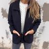 2025 Autumn and Winter New Women's Lapel Solid Color Zipper Pocket Jacket