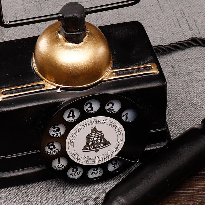 European Retro Telephone Ornament for Living Room, Wine Cabinet, TV Cabinet, or Office Display.