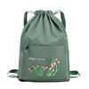 Women's Fashion Embroidery Drawstring Backpack: Oxford Cloth, Foldable Travel Bag