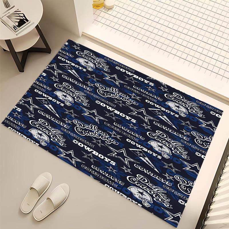1pc Dallas Cowboys Print Area Rug - Soft, Washable Non-Slip Indoor Mat, Living Room, Home Office Decorative Rug,Office Decorative