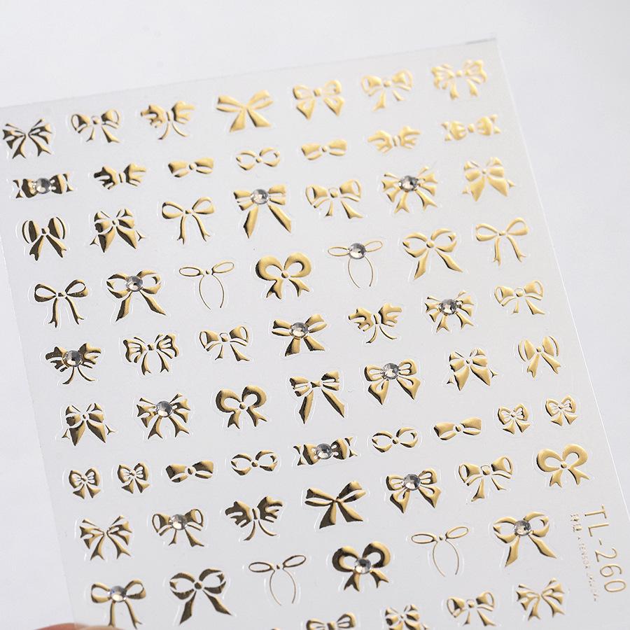 

TENSOR Ферритовые бантики Стразы Самоклеящиеся наклейки для ногтей TL-260