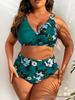 European American Plus Size Digital Print Fashion Bikini for Women (2024)