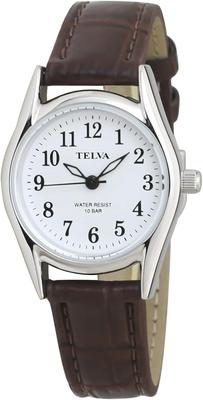 [Klefa] Analoge Damenuhr Wasserdicht Lederarmband Braun TE-AL009-WTS