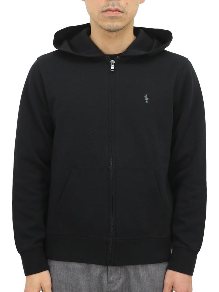 Polo Ralph Lauren Embroidered Pony Jersey Size Boys' Zip-Up Hoodie, 01020084-L-BLACK [Used]