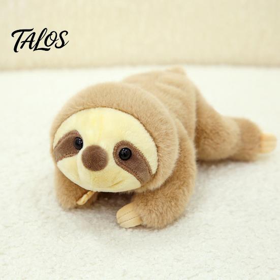 TV Watching Plush Toy Cute Sloth Seal Doll, Soft Stuffed Animal, Hippo Turtle Panda Elephant Particle Base Raccoon Fox Plushie for Desk Car,