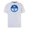 North Sails 692972 Weißes Baumwoll-T-Shirt - Unisex-T-Shirt