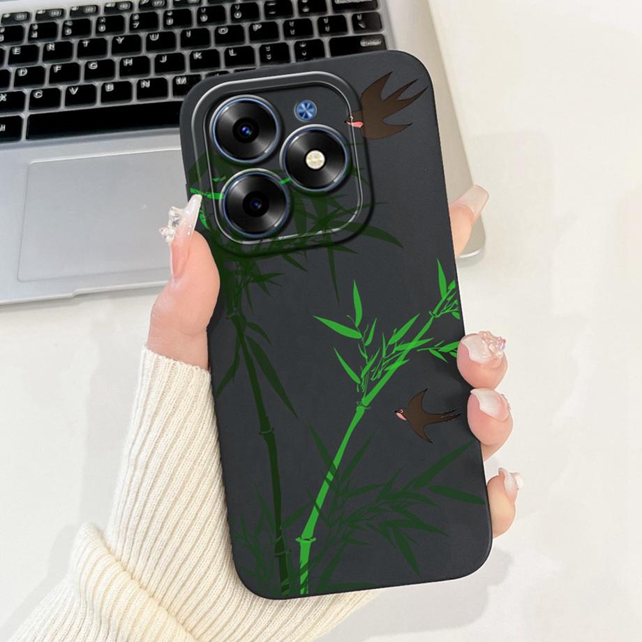 Pour Itel S23+ S23 Plus ItelS23 Coque Esthétique Dessin Animé Panda Lapin Peinture Florale Protection Appareil Photo Housse Souple S665LS681LN