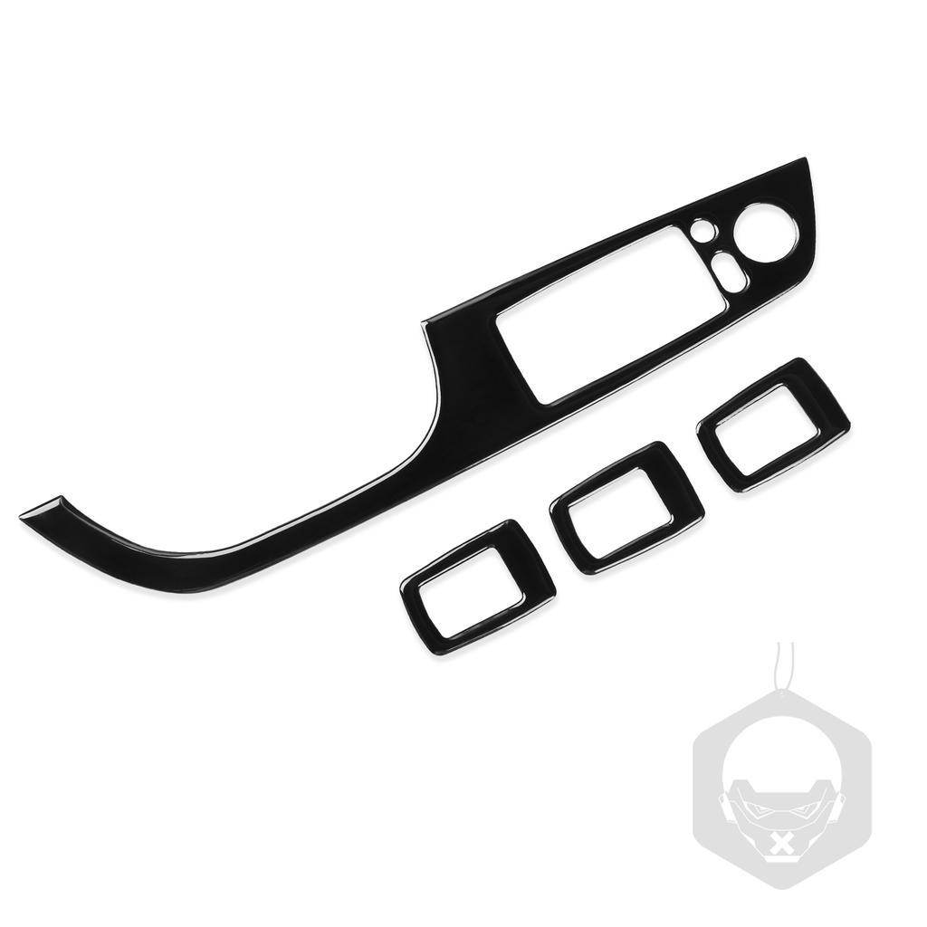 Para Bmw Serie 3 2005-2012 e90 320i 325i Negro Piano Control Elevalunas Placa de Plástico Embellecedor Accesorios Interior Coche