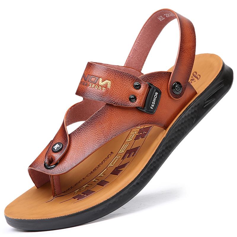 Flip-flops for Men Wear Anti-skid Beach Shoes Outdoors In Summer for Men To Drive Anti-skid Spring and Autumn Super Fiber Casual