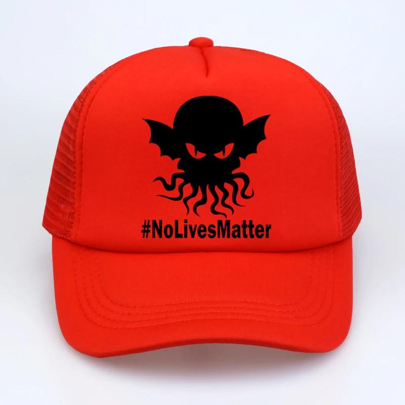 No Lives Matter Baseball Cap For Unisex Women mesh trucker hat fashion causal Snapback caps outdoor sun print hats