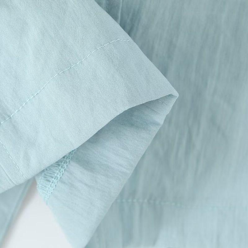 Kaslead New Women Clothes Western Style Fashion Simple Denim-like Fabric Short Vest Long Skirt Set