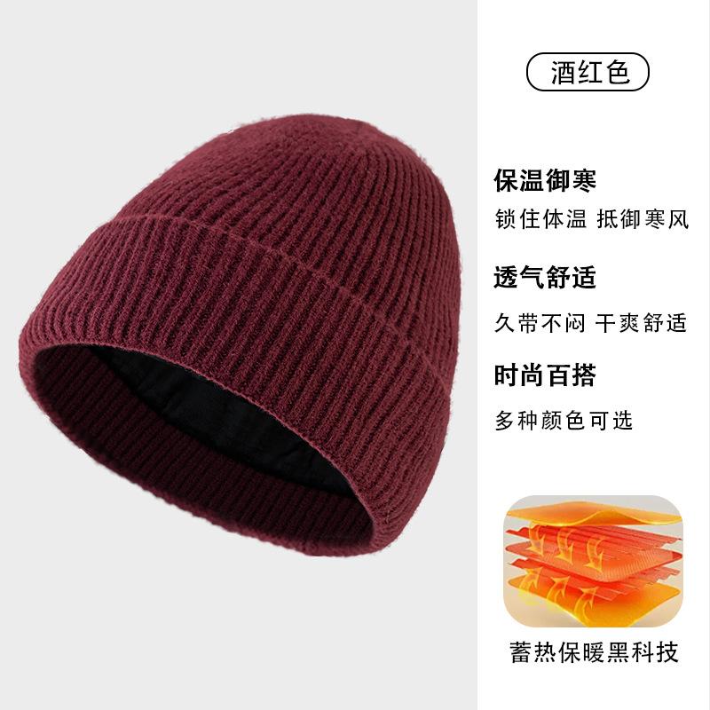 Winter hat men's cold-proof wool hat adult new plush warm versatile outdoor knitted hat