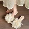 Fashion 2025 New Ladies Shoes Open Toe  Women's Slippers Fashion Outdoor Daily Summer Floral String Bead Solid Best Seller Flat Slippers