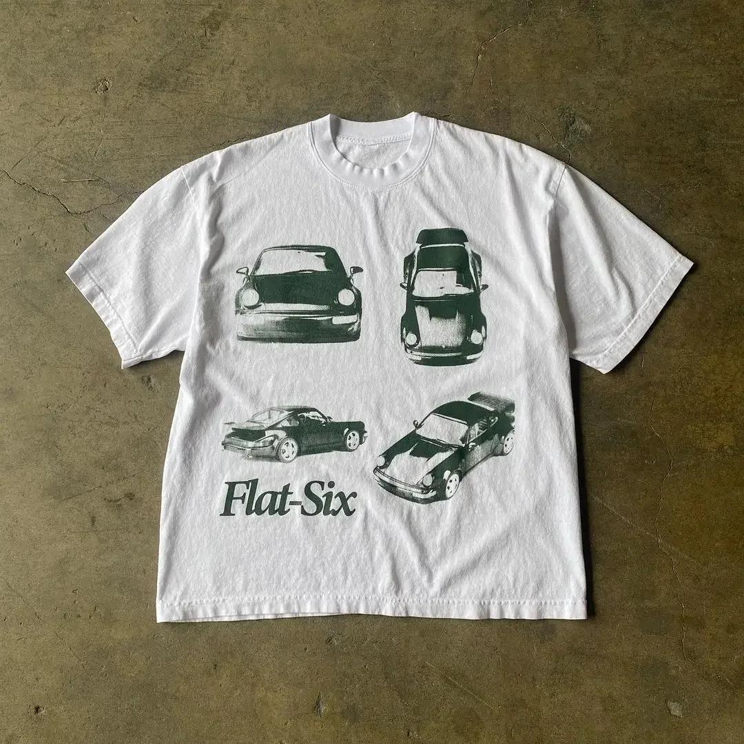 

Модная американская футболка Ins Harajuku Retro oversize с принтом уличных букв, с короткими рукавами, повседневная футболка для пары Y2K, персонализированная футболка, топ S белый