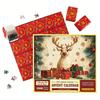 1000Pcs/Set Christmas Jigsaw Puzzle Advent Puzzle 2025 24 Days Educational Puzzle Xmas Countdown Calendar Decoration Holiday Party Gift