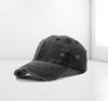 Unstructured 6 Panel Men's Baseball Cap Custom Embroidery Logo Stone Washed Cotton Vintage Distressed Dad Hat Black Blank