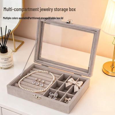 Large Dustproof Acrylic Jewelry Storage and Display Box with Drawer for Earrings