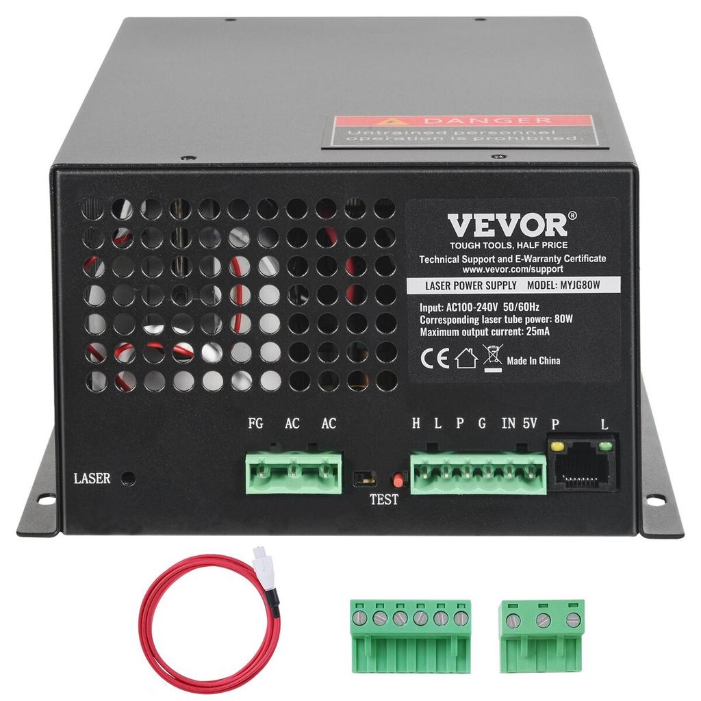 CO2 Laser Power Supply for 80W Laser Tube Laser Engravers and Cutters