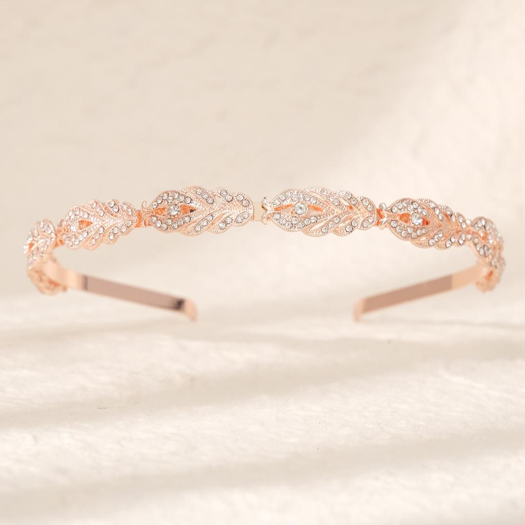 Simple Crystal Women's Hair Bands Fashion Alloy Mori Princess Headband Headdress Party Holiday Jewelry Hair Accessories Tiara