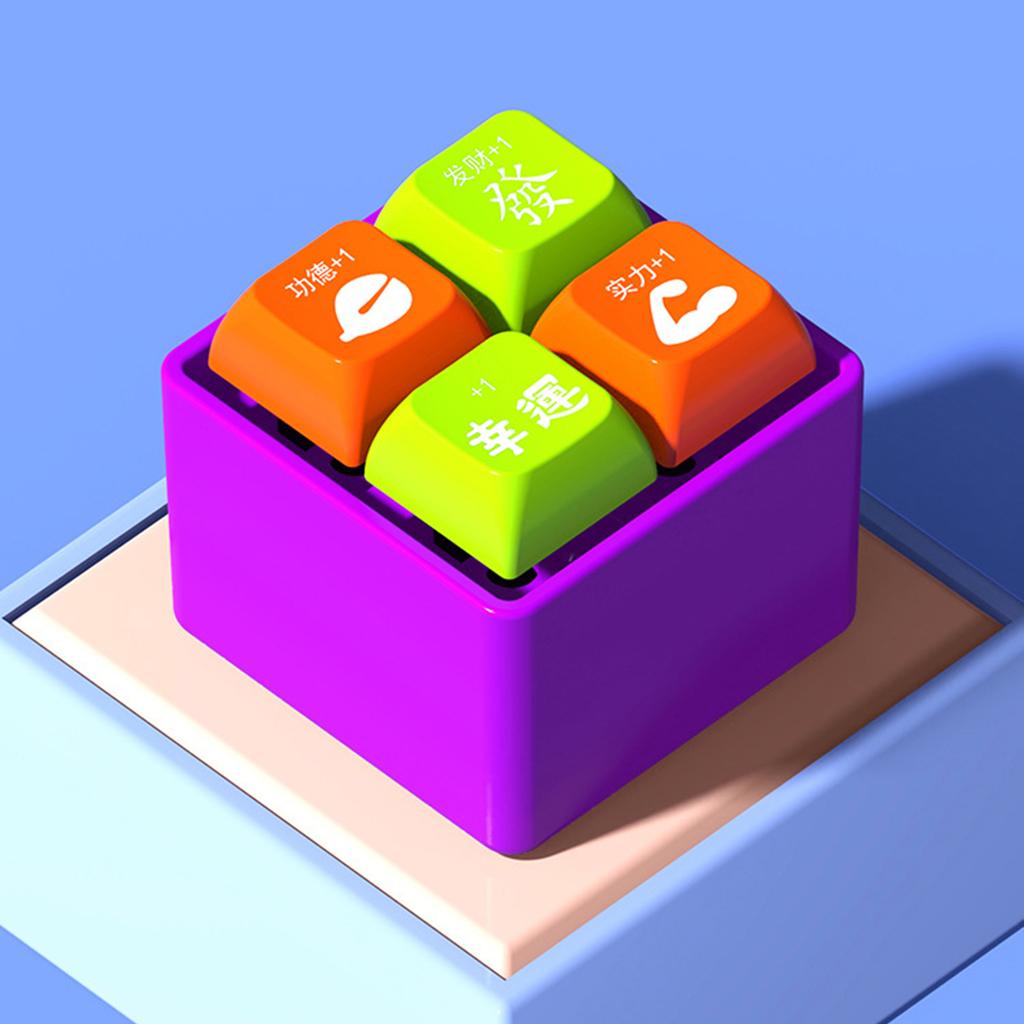 Retro Mechanical Keychain Stress Reliever With Wooden Fish Portable Vintage Desk Accessory For Office And Daily Use