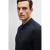BOSS Wool Silk Cashmere Regular Fit Polo Knit Sweater Dark Blue 50509224404